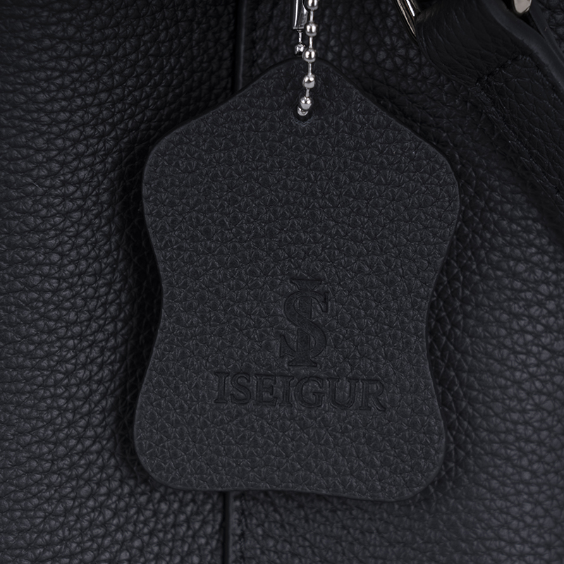 Black Textured Bucket Bag