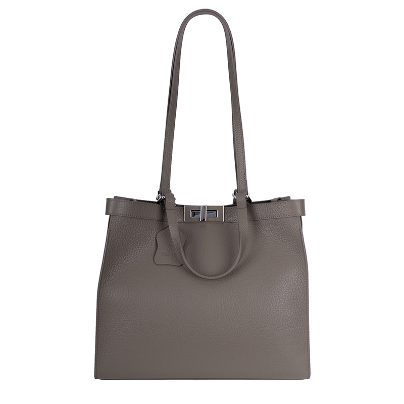 Light Gray Textured Tote Bag