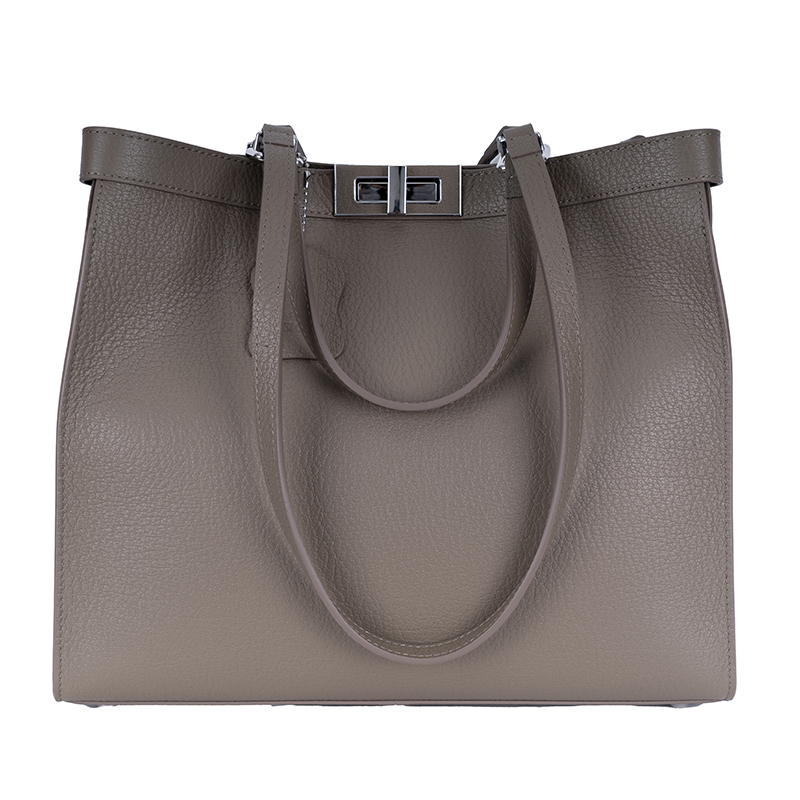 Light Gray Textured Tote Bag