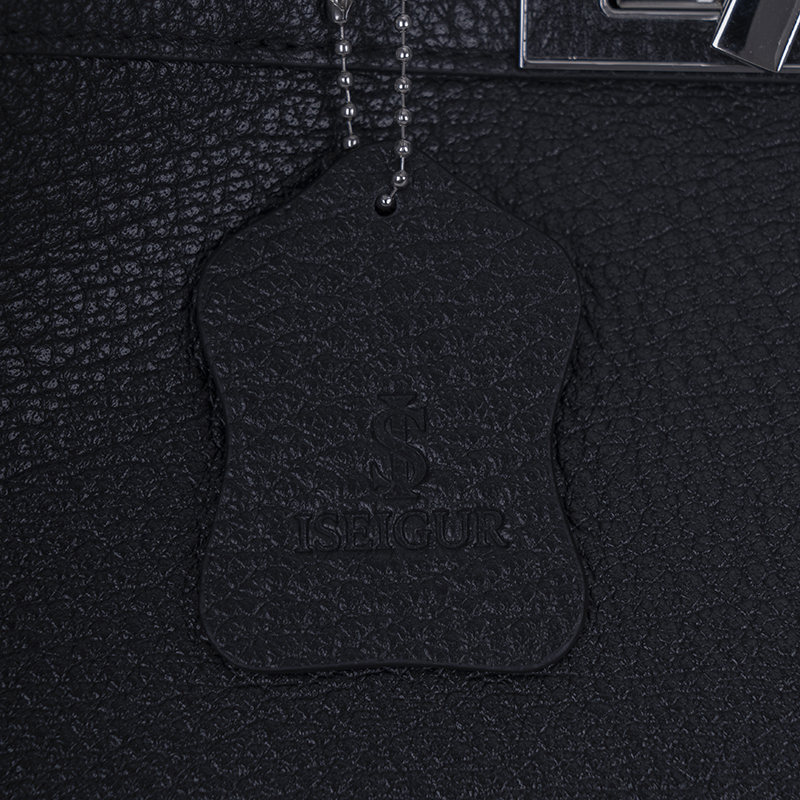 Black Textured Tote Bag