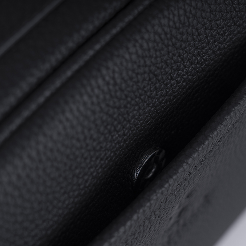 Men's Black Textured Crossbody Bag