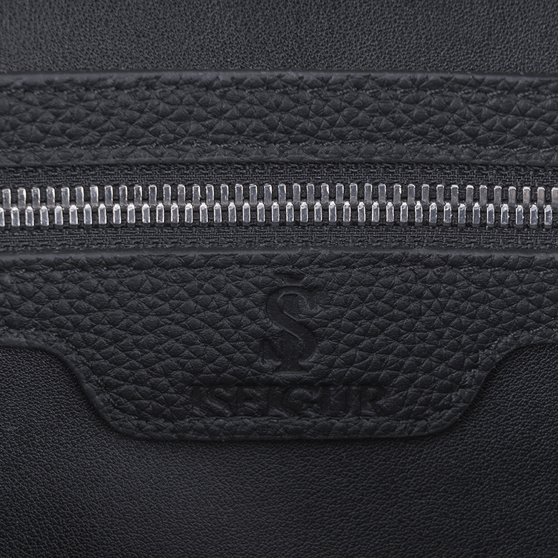 Men's Black Textured Crossbody Bag