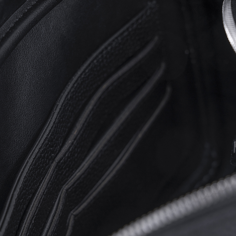 Men's Black Textured Crossbody Bag