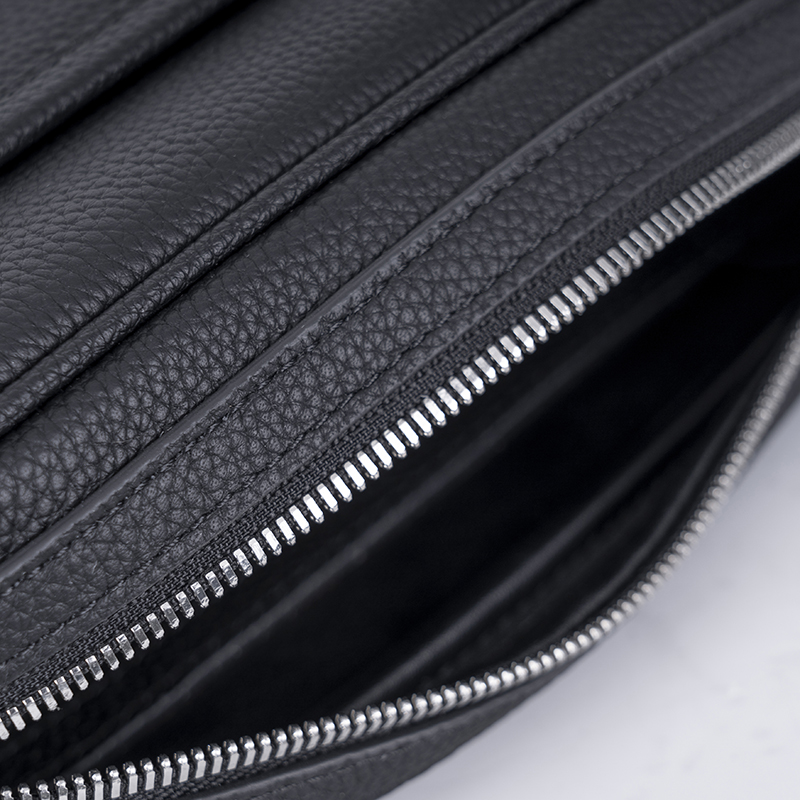 Men's Black Textured Crossbody Bag