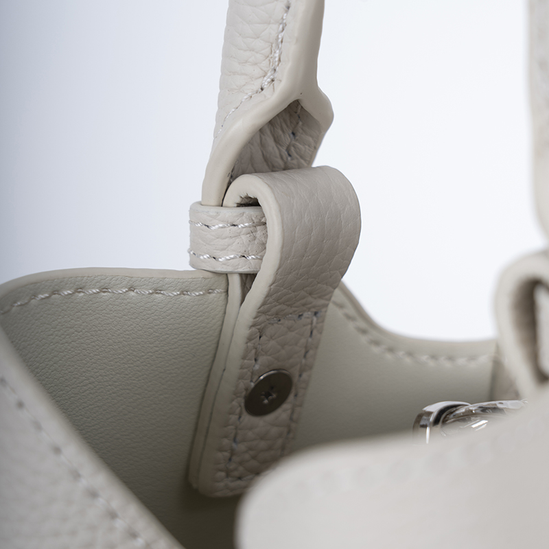 Milk-Fog White Soft-Textured Handbag