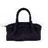 Obsidian Black Lychee-Textured Handbag - view 5
