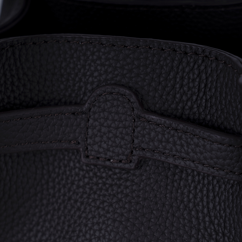 Obsidian Black Lychee-Textured Handbag