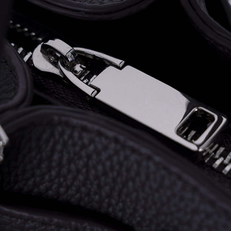 Obsidian Black Lychee-Textured Handbag