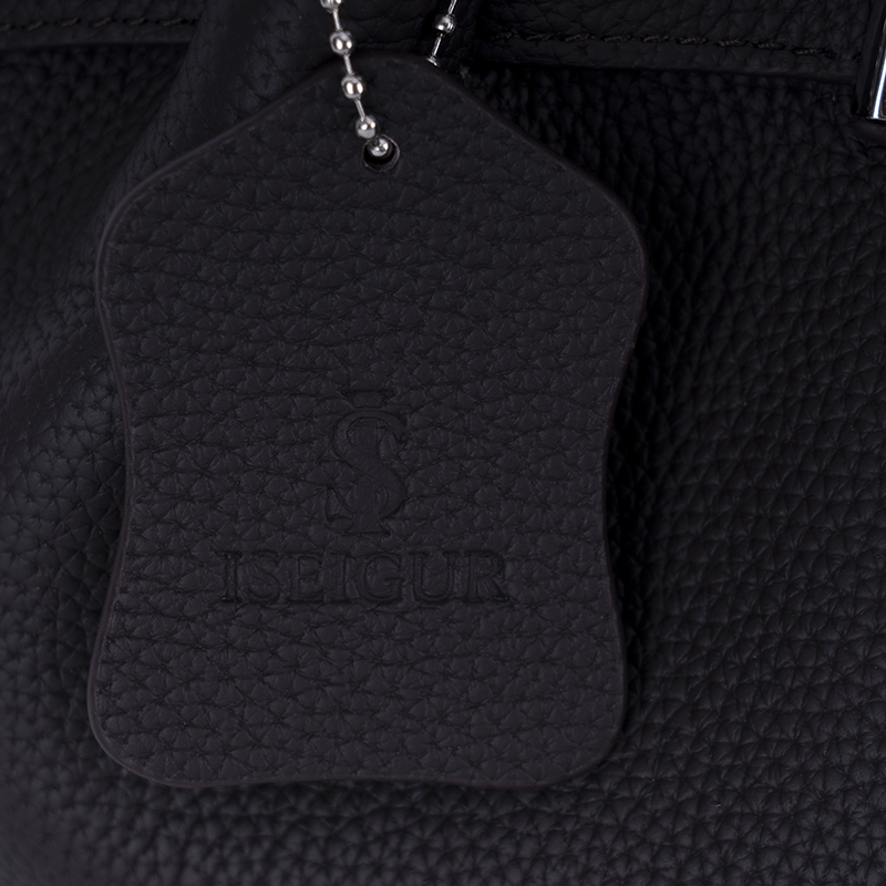 Obsidian Black Lychee-Textured Handbag