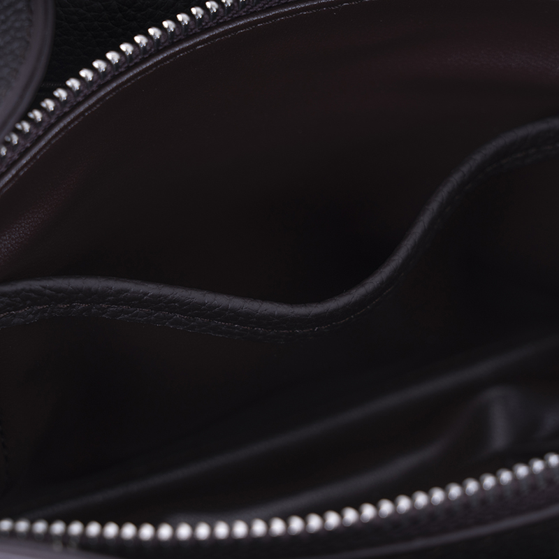 Obsidian Black Lychee-Textured Handbag