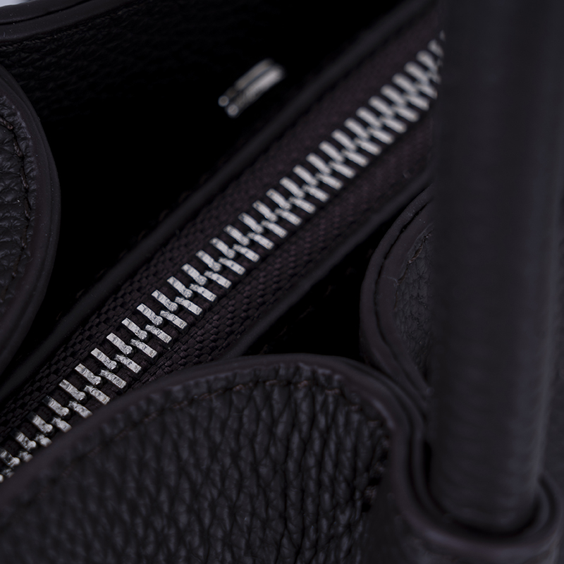 Obsidian Black Lychee-Textured Handbag