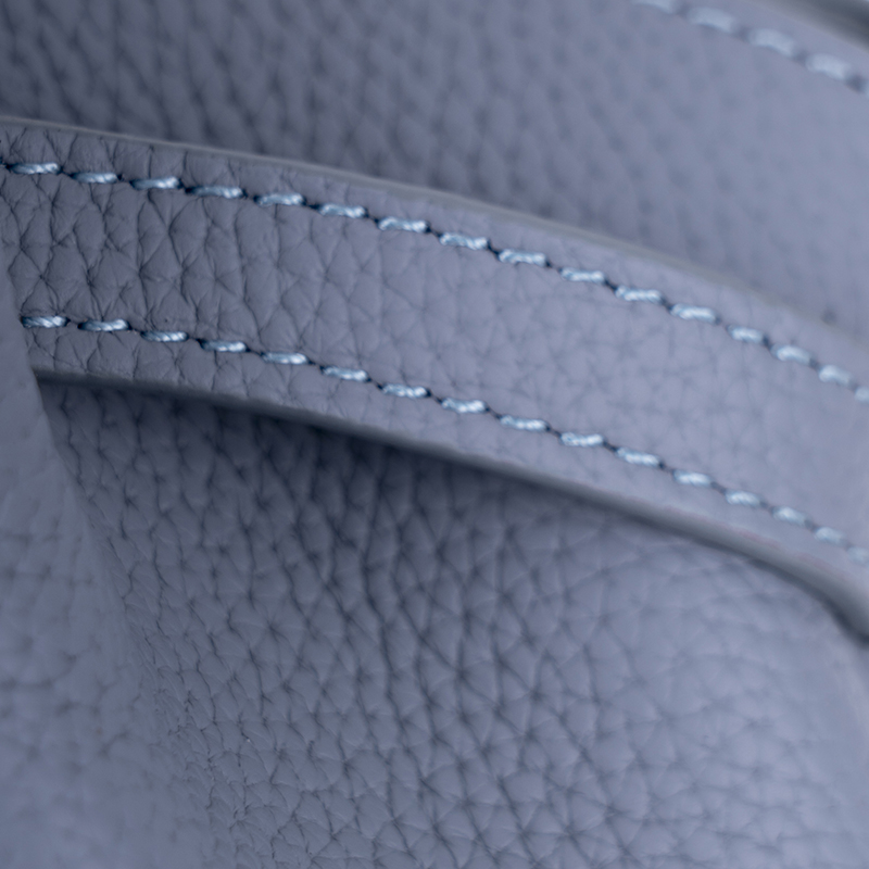 Mist Blue Lychee-Textured Handbag