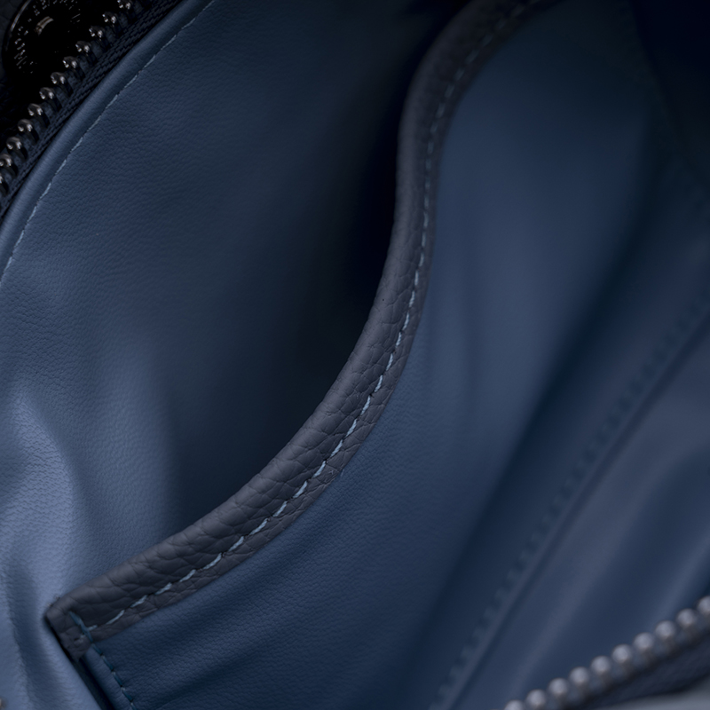 Mist Blue Lychee-Textured Handbag