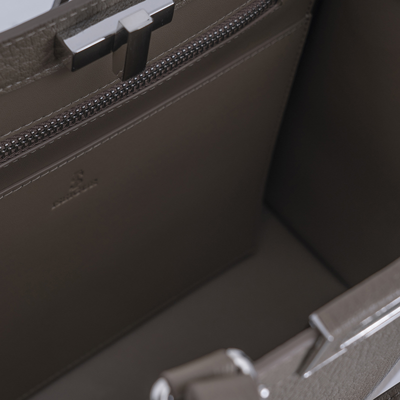 Light Gray Textured Tote Bag