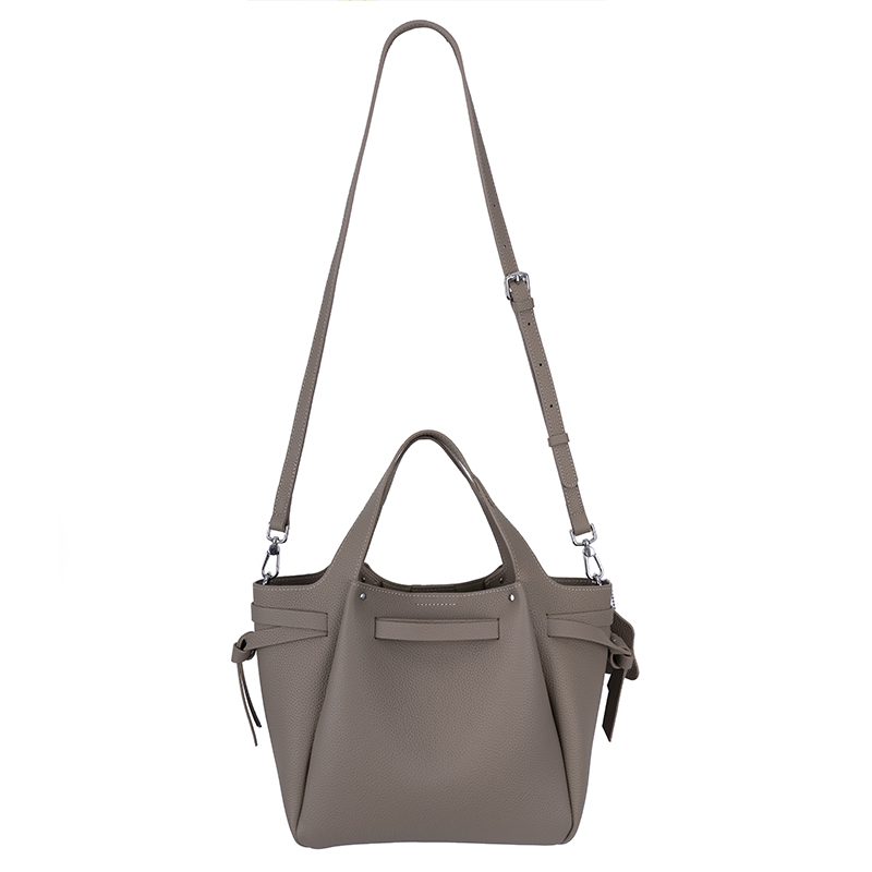 Warm Brown Gentle-Textured Trimmed Handbag