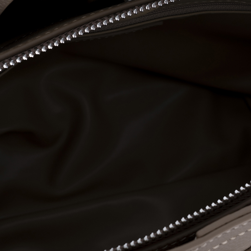 Warm Brown Gentle-Textured Trimmed Handbag