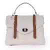 Milk White Brown-Trim Dual-Use Bag - view 2