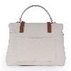Milk White Brown-Trim Dual-Use Bag - view 3