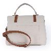 Milk White Brown-Trim Dual-Use Bag - view 5