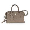 Fog Gray Gold-Buckle Handbag - view 9