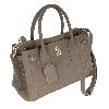 Fog Gray Gold-Buckle Handbag - view 12