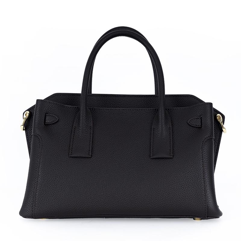 Obsidian Black Gold-Buckle Handbag