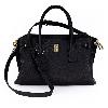 Obsidian Black Gold-Buckle Handbag - view 4