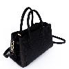 Obsidian Black Gold-Buckle Handbag - view 5