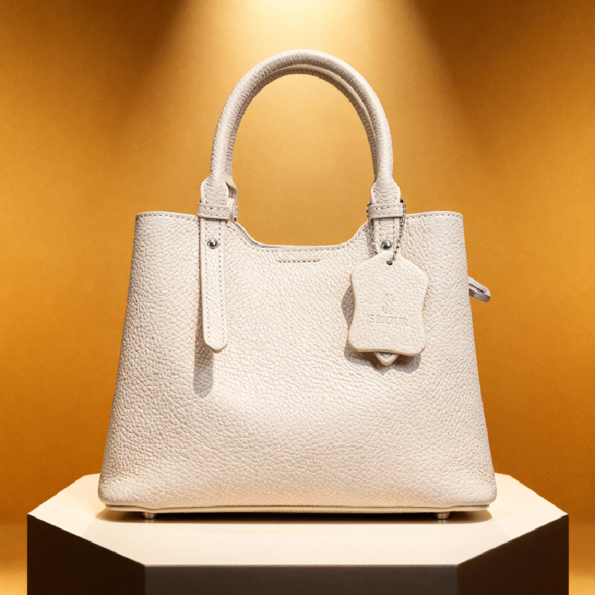 Milk-Fog White Soft-Textured Handbag