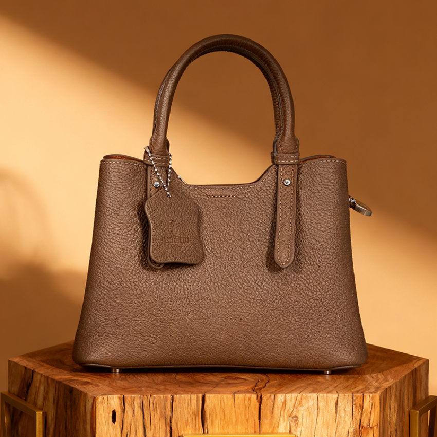 Caramel Brown Soft-Textured Handbag