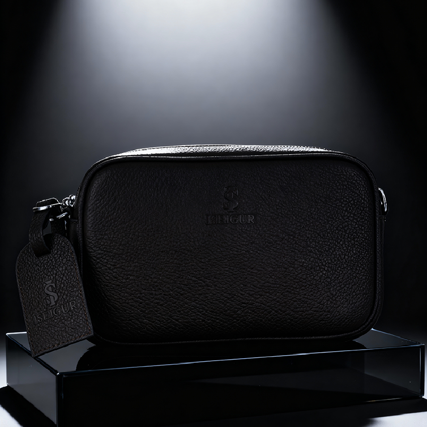 Men's Black Crossbody Bag