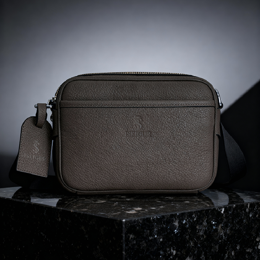 Men's Light Gray Crossbody Bag