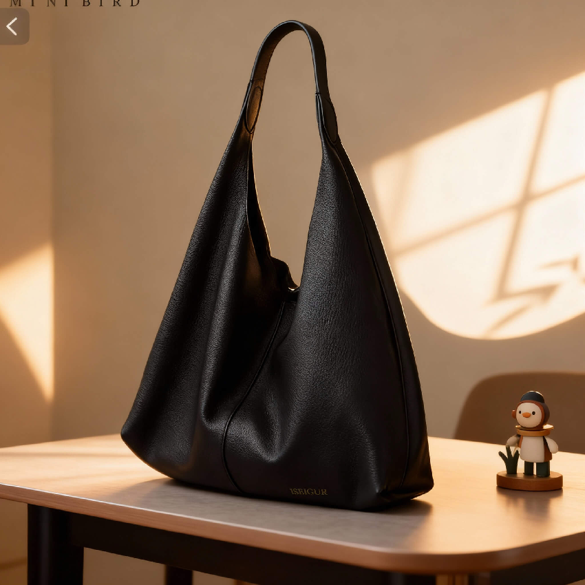 Black Soft Leather Shoulder