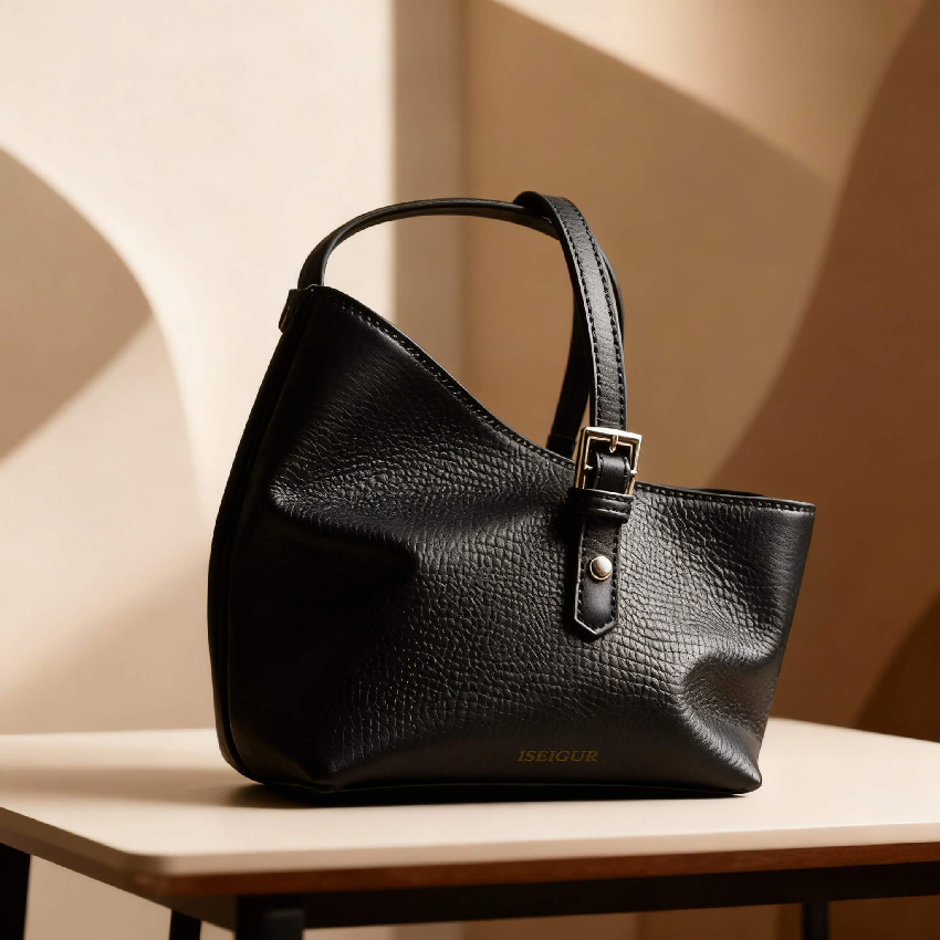 Black Lychee Pattern Shoulder