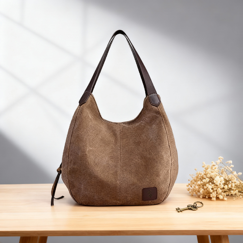Tan Suede Shoulder