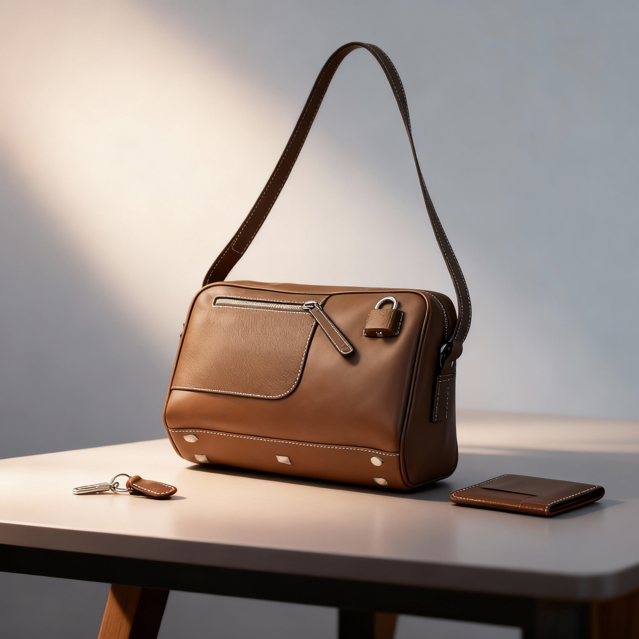 Brown Leather Shoulder